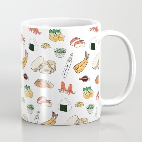 bento pattern coffee mug cup