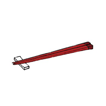 Japanese chopstick illustration